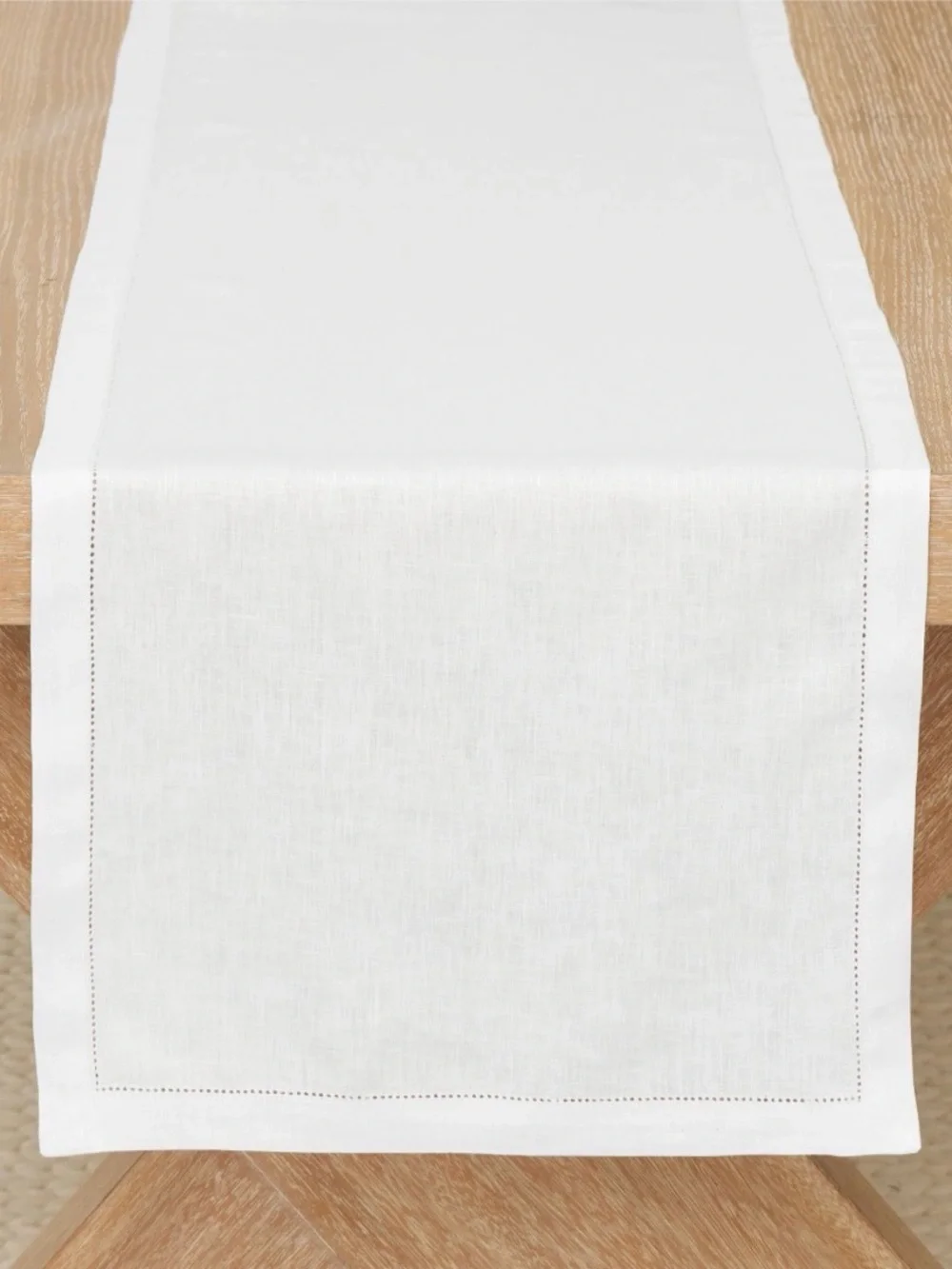 POTTERY BARN Belgian Flax Linen PB Classic Runner White NWT New 16 x 126